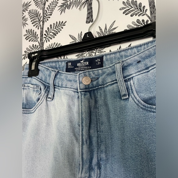 Hollister Patchwork Jeans size 0R Ultra High Rise Dad Jeans - Picture 6 of 6